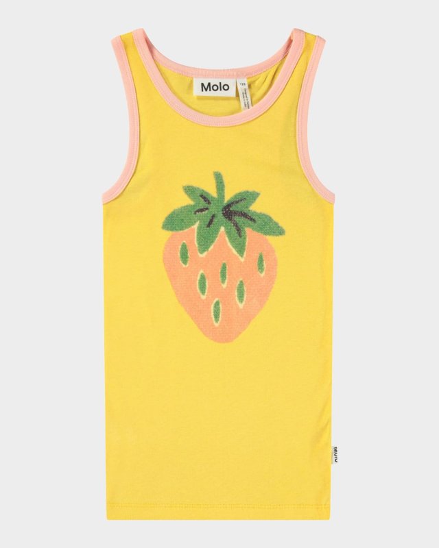 Girl's Rosie Strawberry Intarsia Tank Top, Size 4-